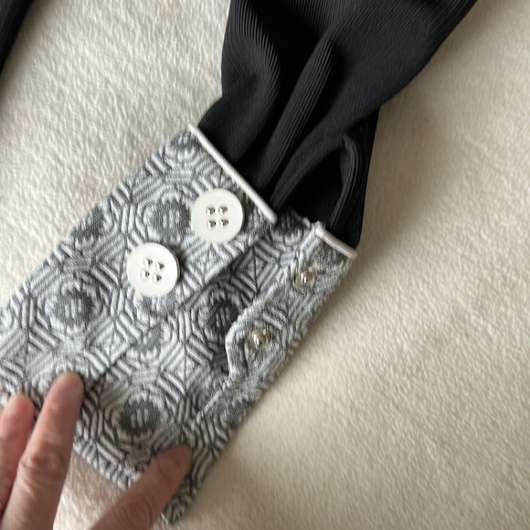 Nuvula black contrast fabric shirt blouse - Picture 5 of 14